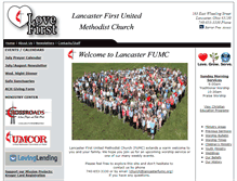 Tablet Screenshot of lancasterfumc.org